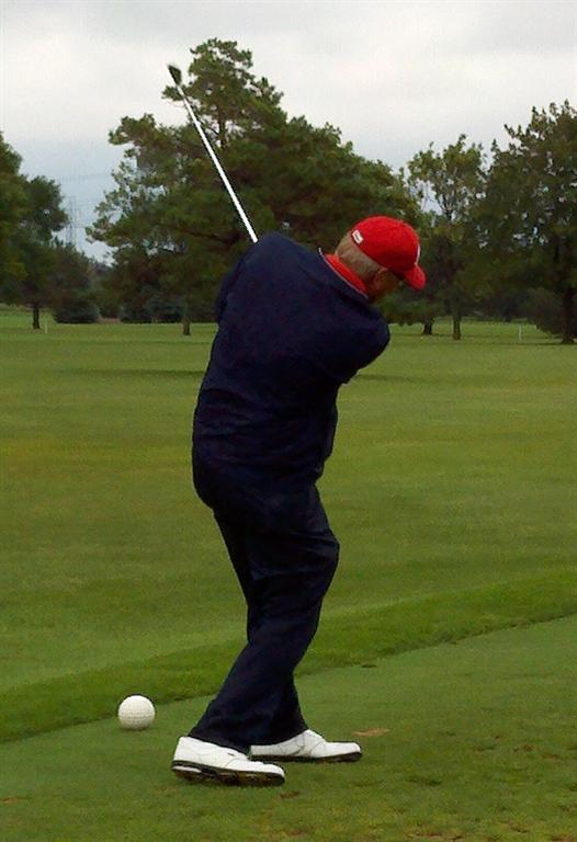 Bay County Ranger Bill DeWyse tees off on #16 during this year's event.